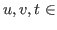 $u,v,t \in \Z$