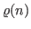 $\varrho(n)$