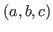 $(a,b,c)$