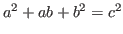 $a^2+ab+b^2=c^2$