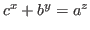 $c^x+b^y=a^z$