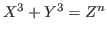 $X^3+Y^{3}=Z^n$