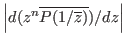 $\left\vert d(z^n\overline{P(1/\overline{z})})/dz\right\vert$
