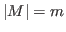 $\vert M\vert=m$