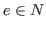 $e\in N$