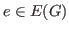 $e\in E(G)$