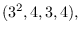 $(3^{2},4,3,4),$